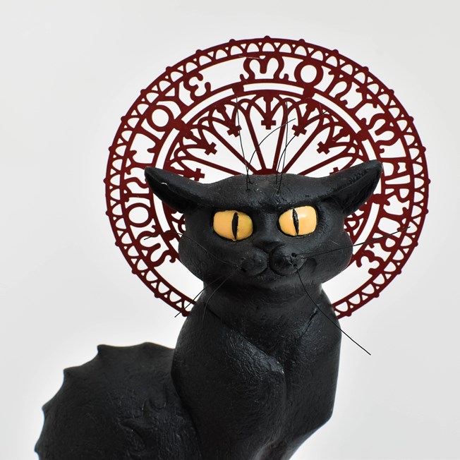autómata espejo harina Sculpture Le Chat Noir