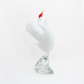 Glass Swan Sculpture/Object Elegance