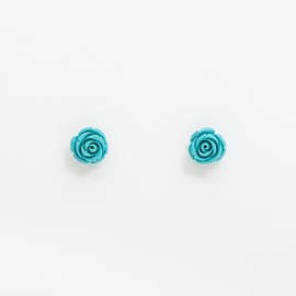 Ear Studs Turquoise Rose