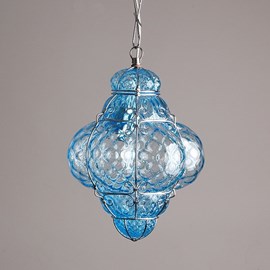 Venetian Hanging Lamp Small Bellezza Aquamarine