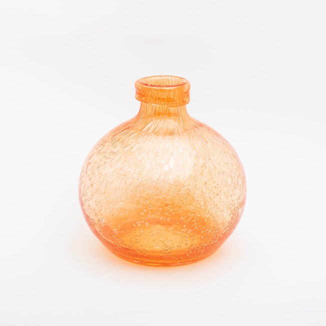 Orange! Globe Vase Bubble