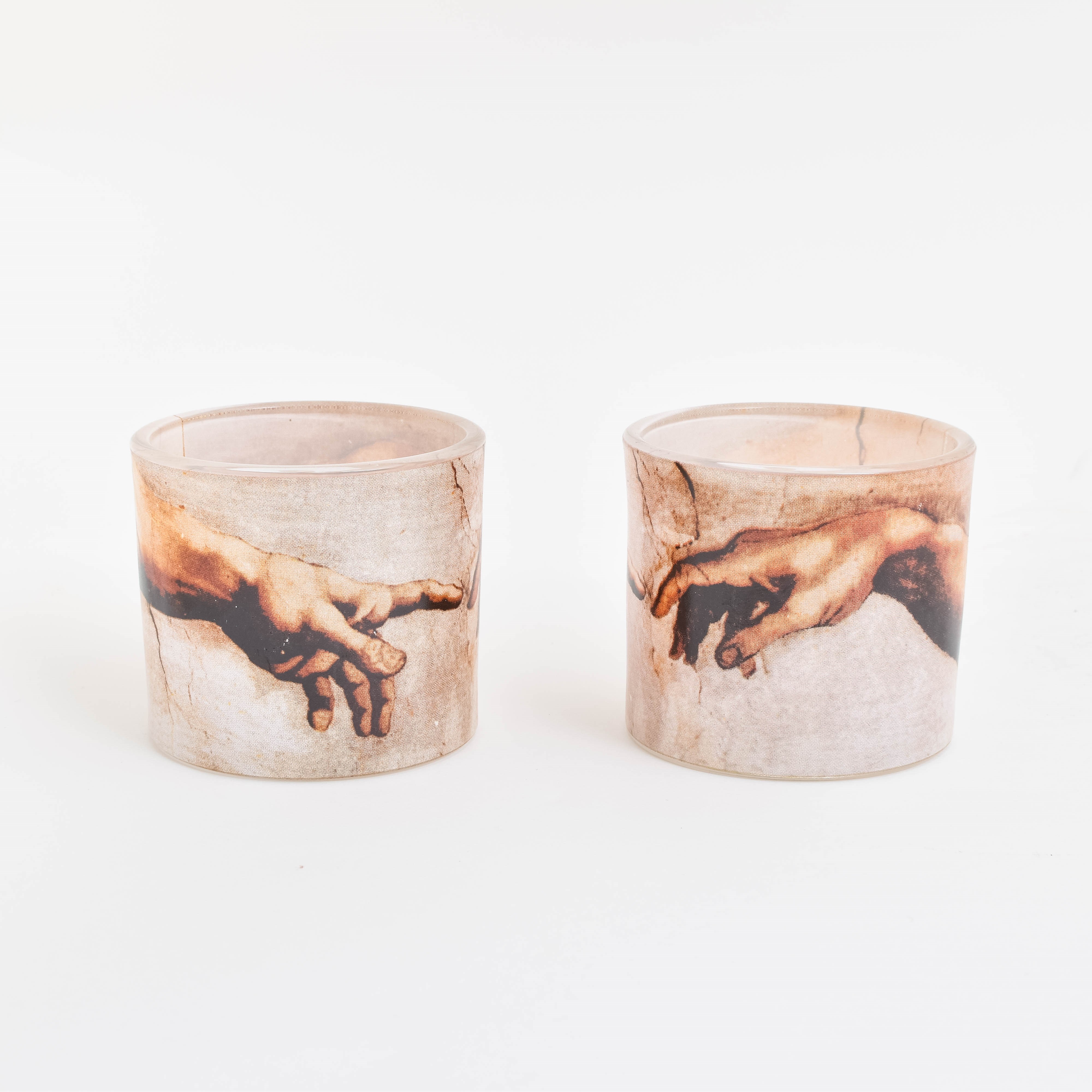 Set of 2 Tea Light Holders The Creation of Adam