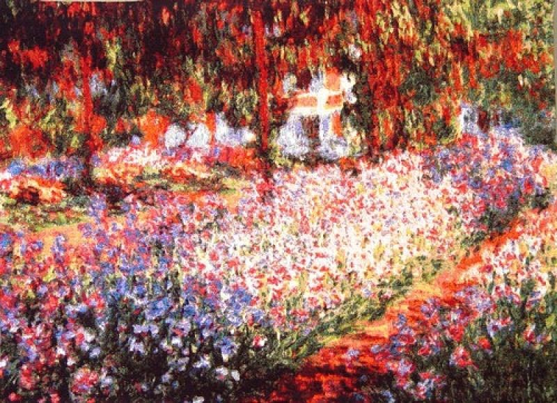 Wall Tapestry Irises in Monet's Garden