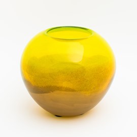 Globe Vase Green & Gold
