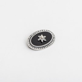 Brooch Onyx Placque Perl