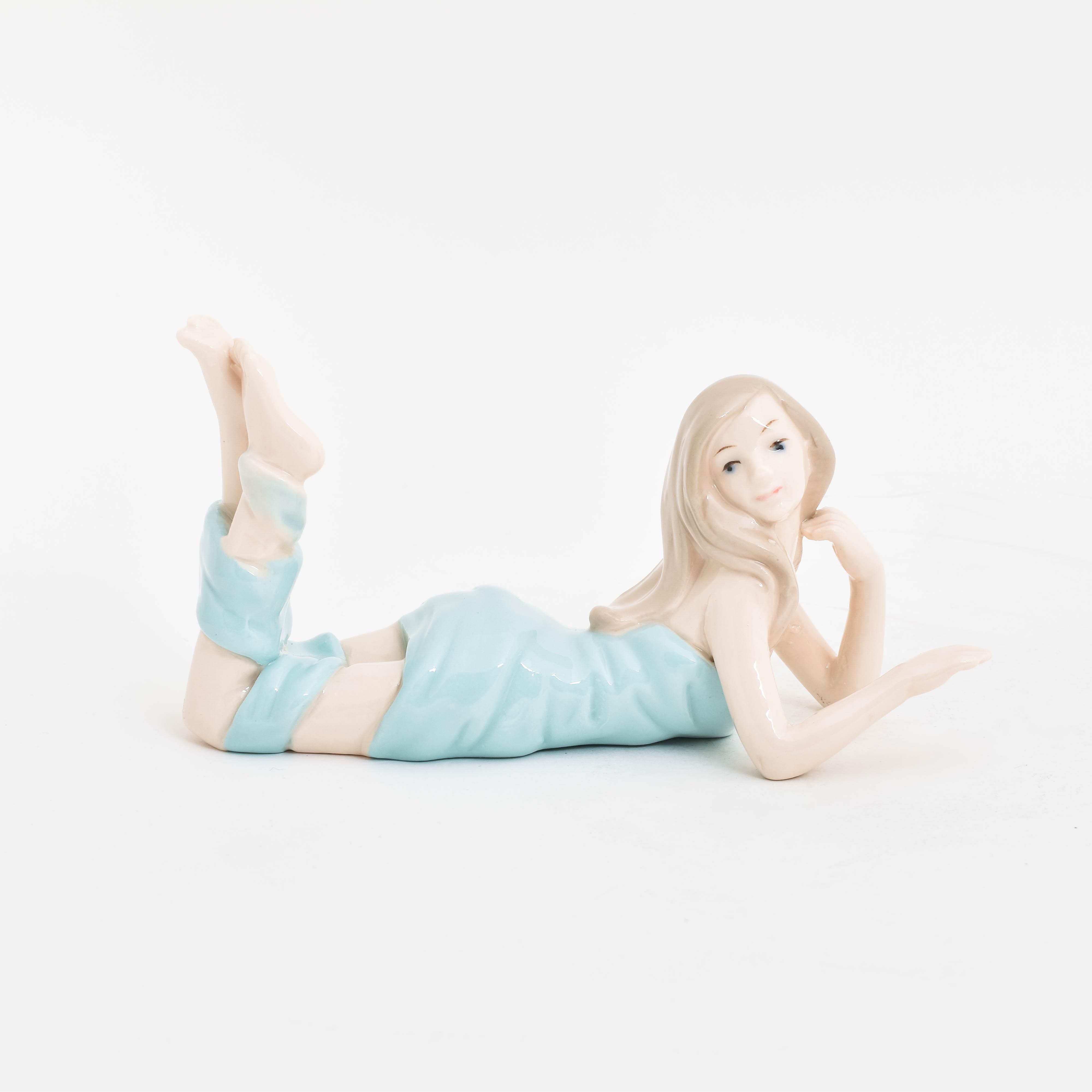 Porcelain Sculpture Laying Lady