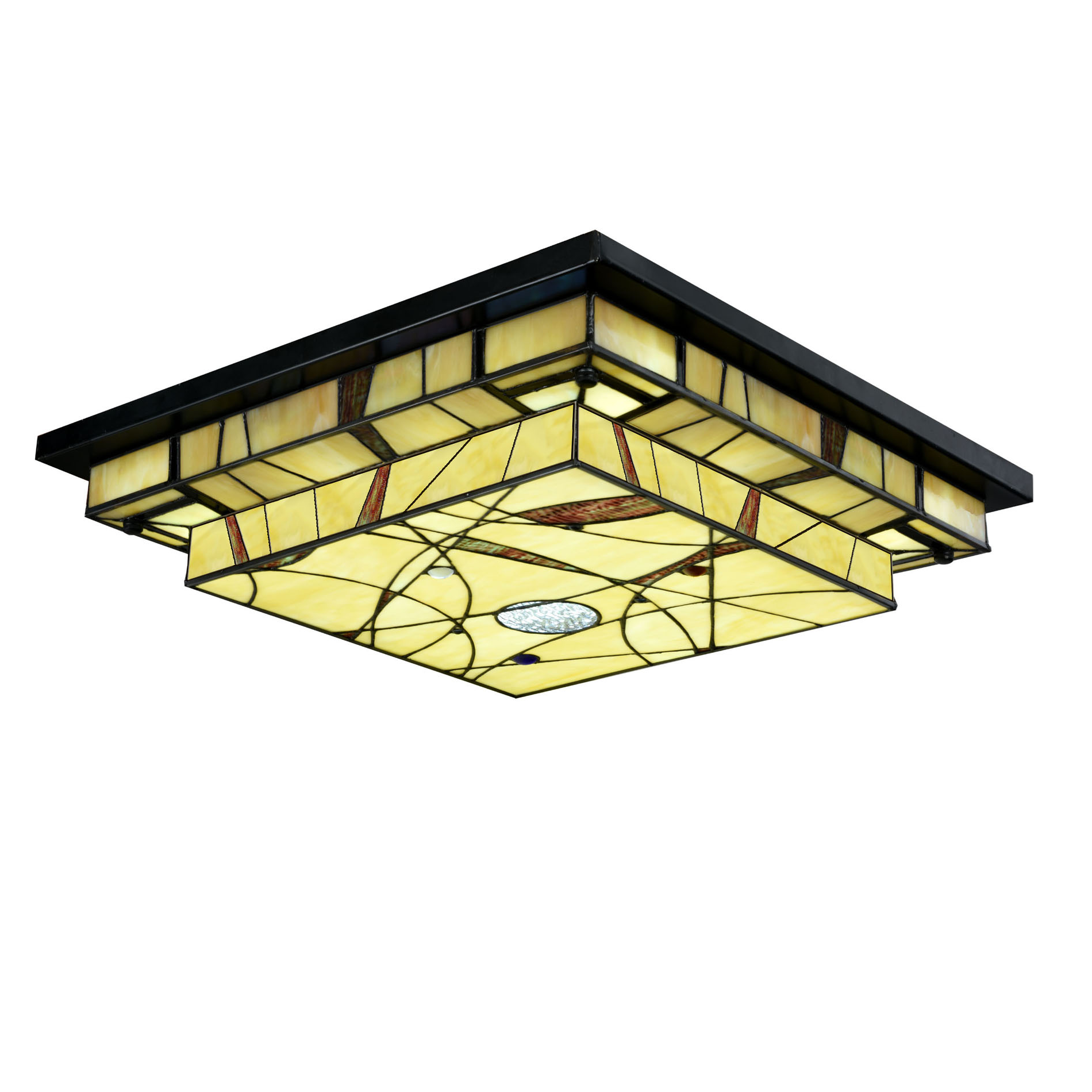 Tiffany LED Ceiling Lamp Mission Style