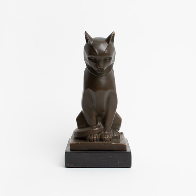 Art Deco Bronze sculpture cat