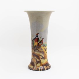 Porcelain vase with pheasants