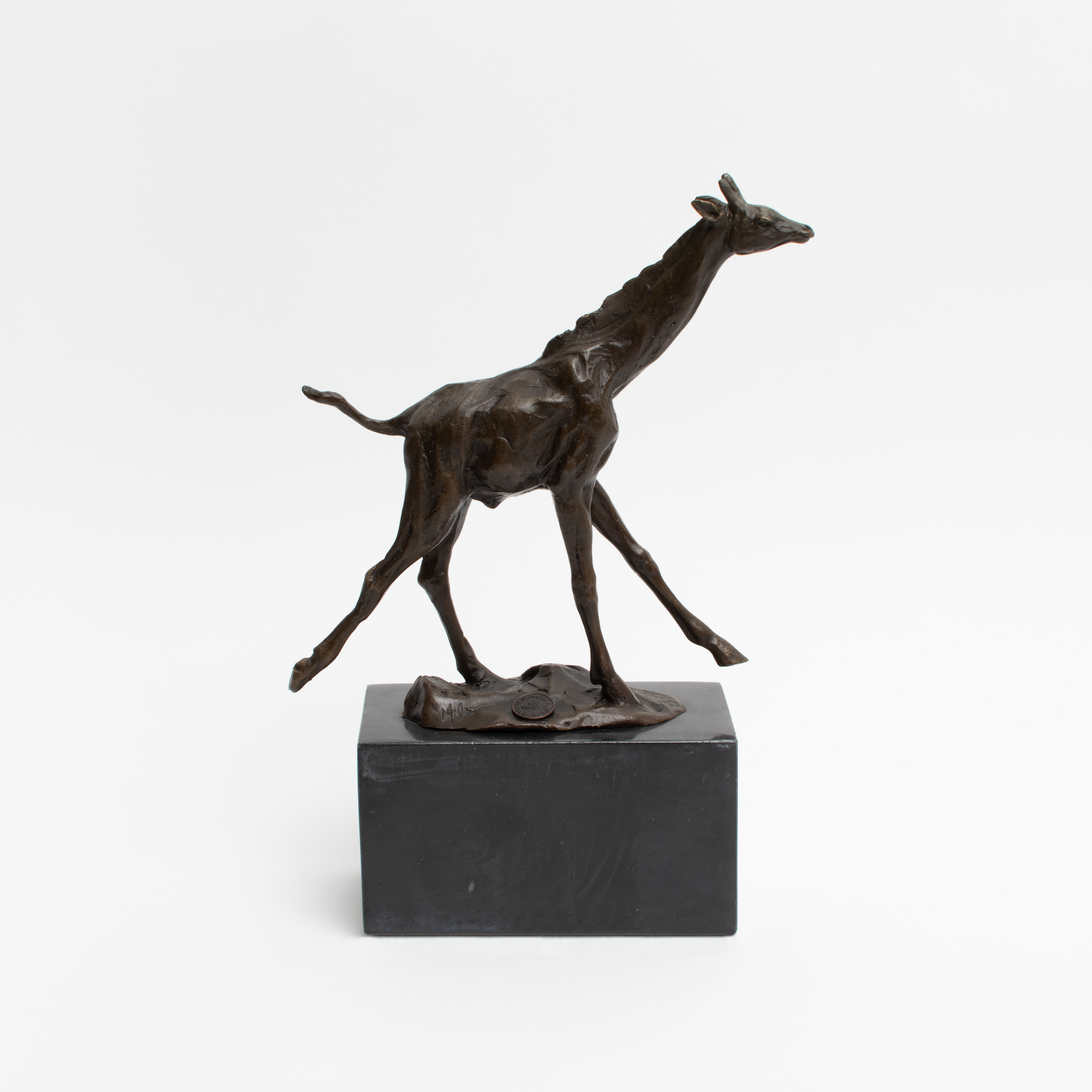 Bronzeskulptur Giraffe at gallop