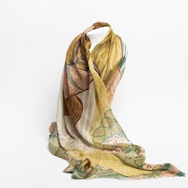 Silk Scarf Lady with Doves