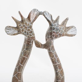 Sculpture Giraffe couple 2