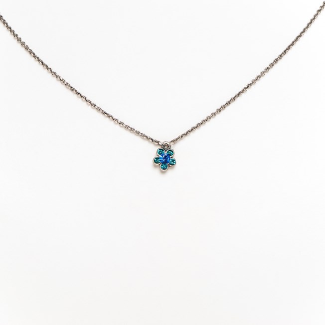 Necklace Blue Flower