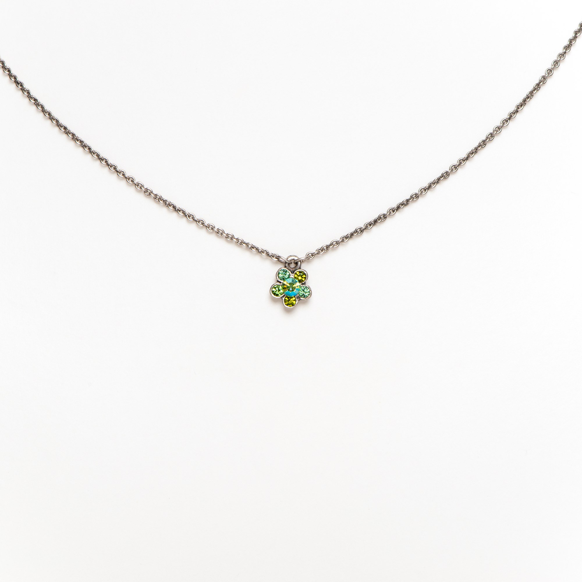 Necklace Green Flower 