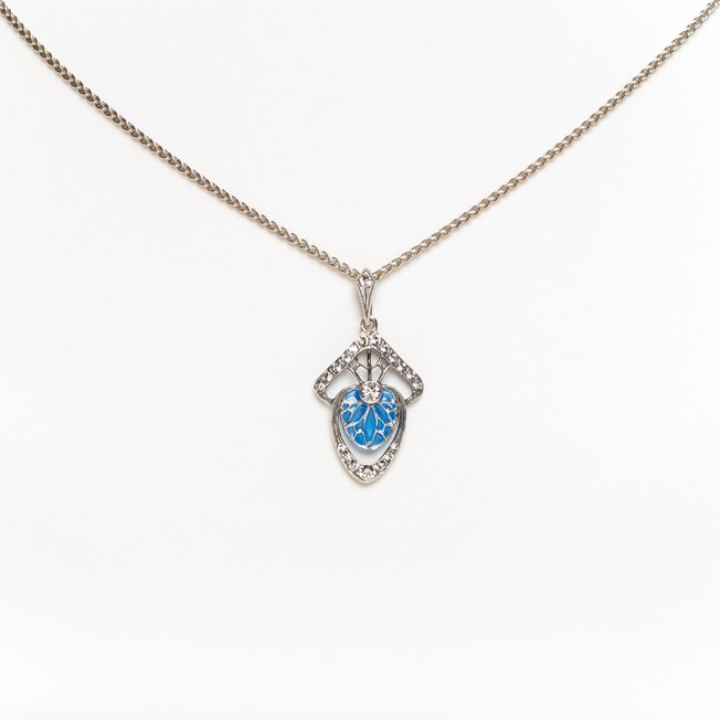 Necklace Enamel Blue Vanmij