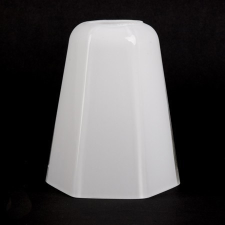 Opal white glass shade Hexagon Small opal