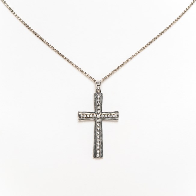 Pendant Crucifix with Swarovski Crystals