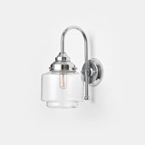 Wall Lamp Stepped Cylinder Small Clear Meander Chrome