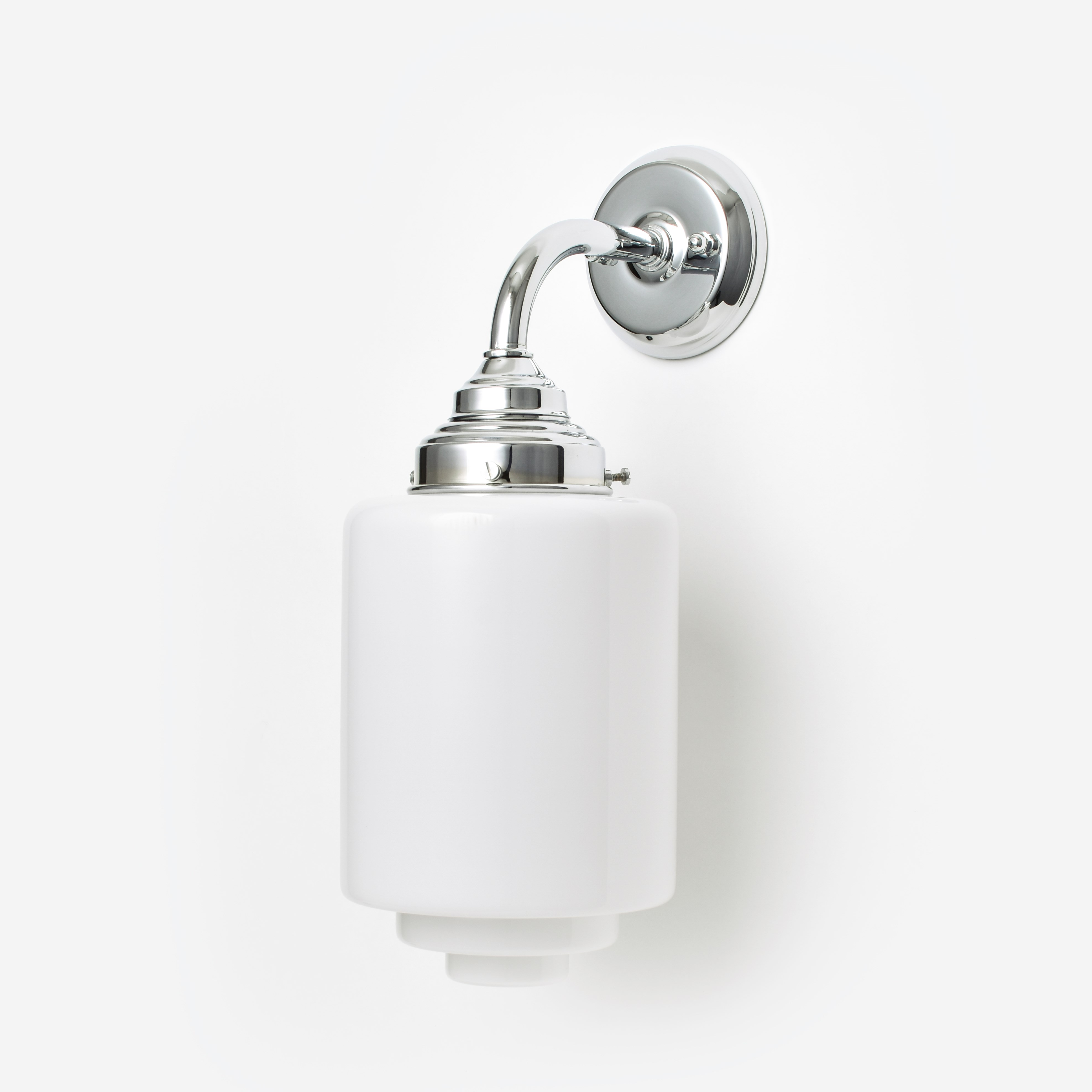 Wall Lamp Stepped Cylinder Medium Curve Chrome