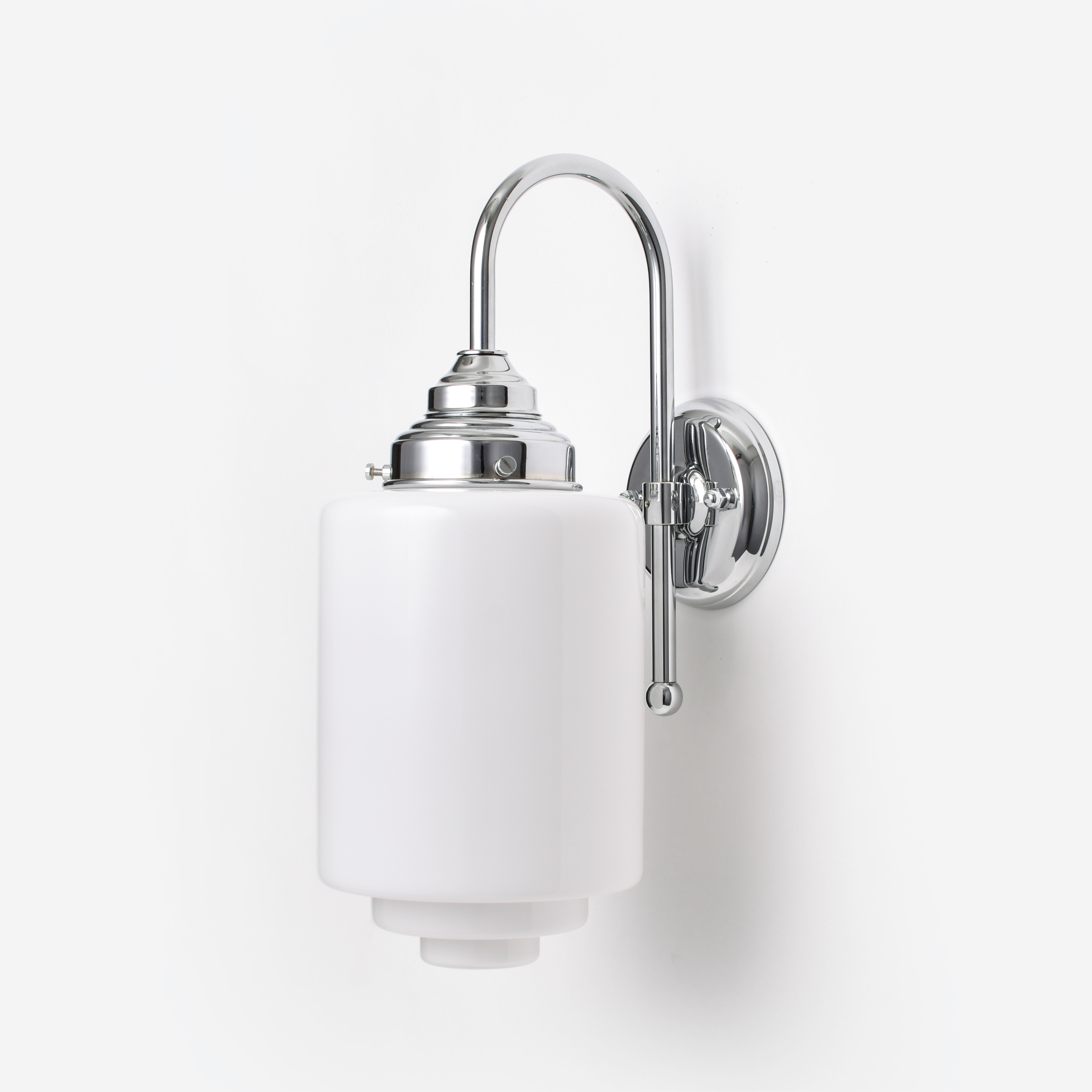 Wall Lamp Stepped Cylinder Medium Meander Chrome