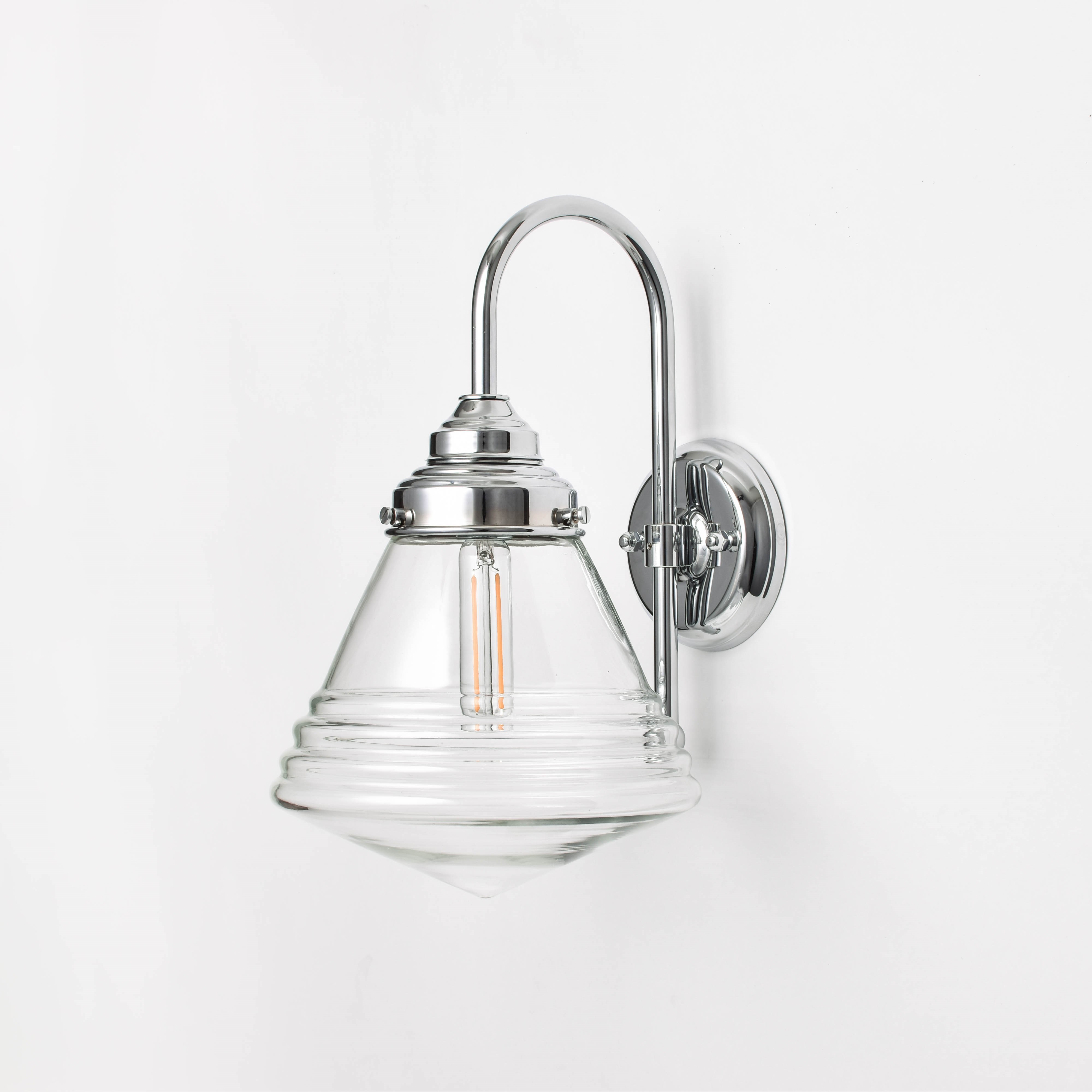 Wall Lamp Luxurious School Small Clear Meander Chrome