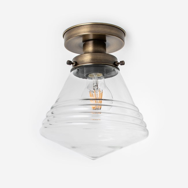 Ceiling Lamp Luxurious School Small Clear 20's Bronze