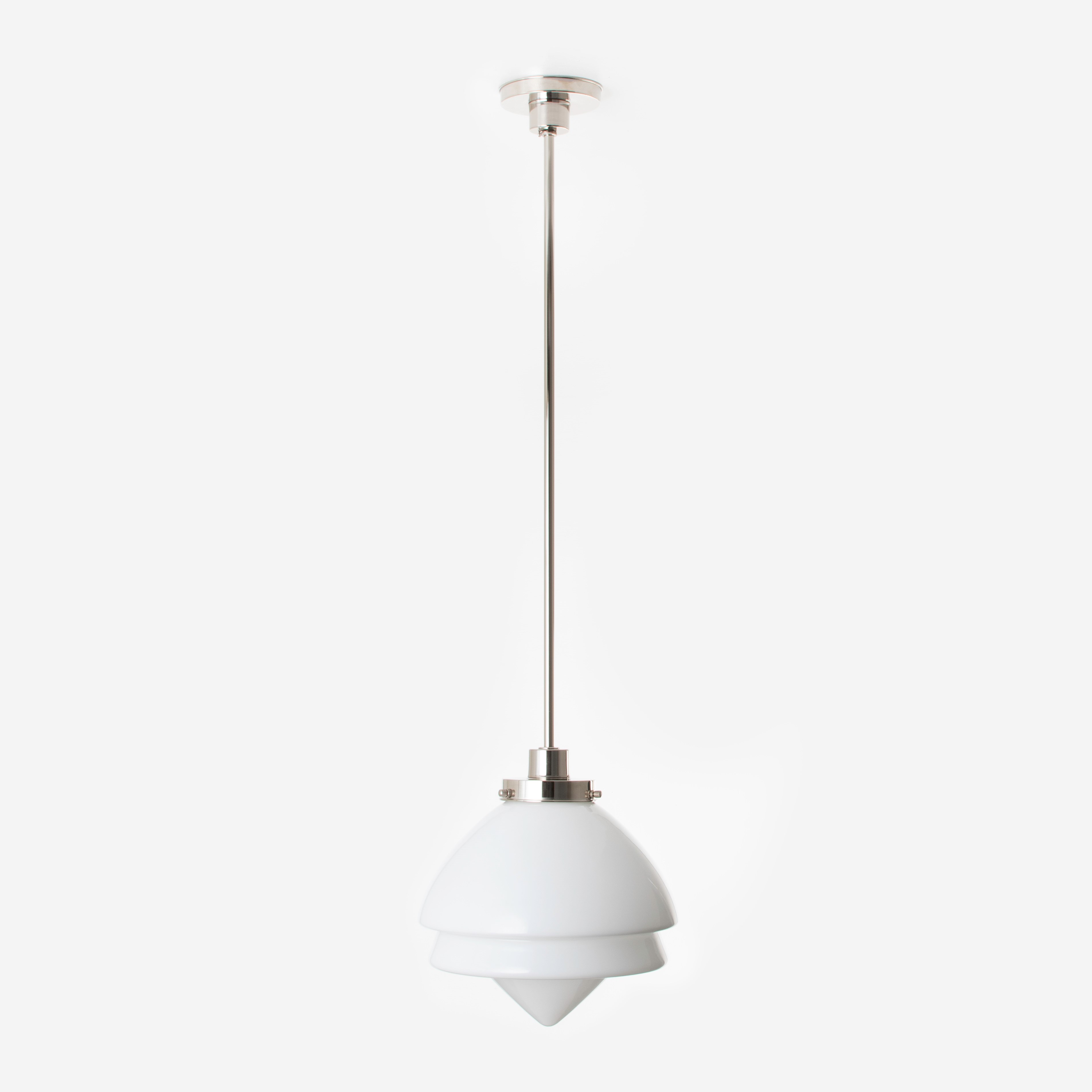 Pendant Lamp Art Deco Punt Large 20's Nickel