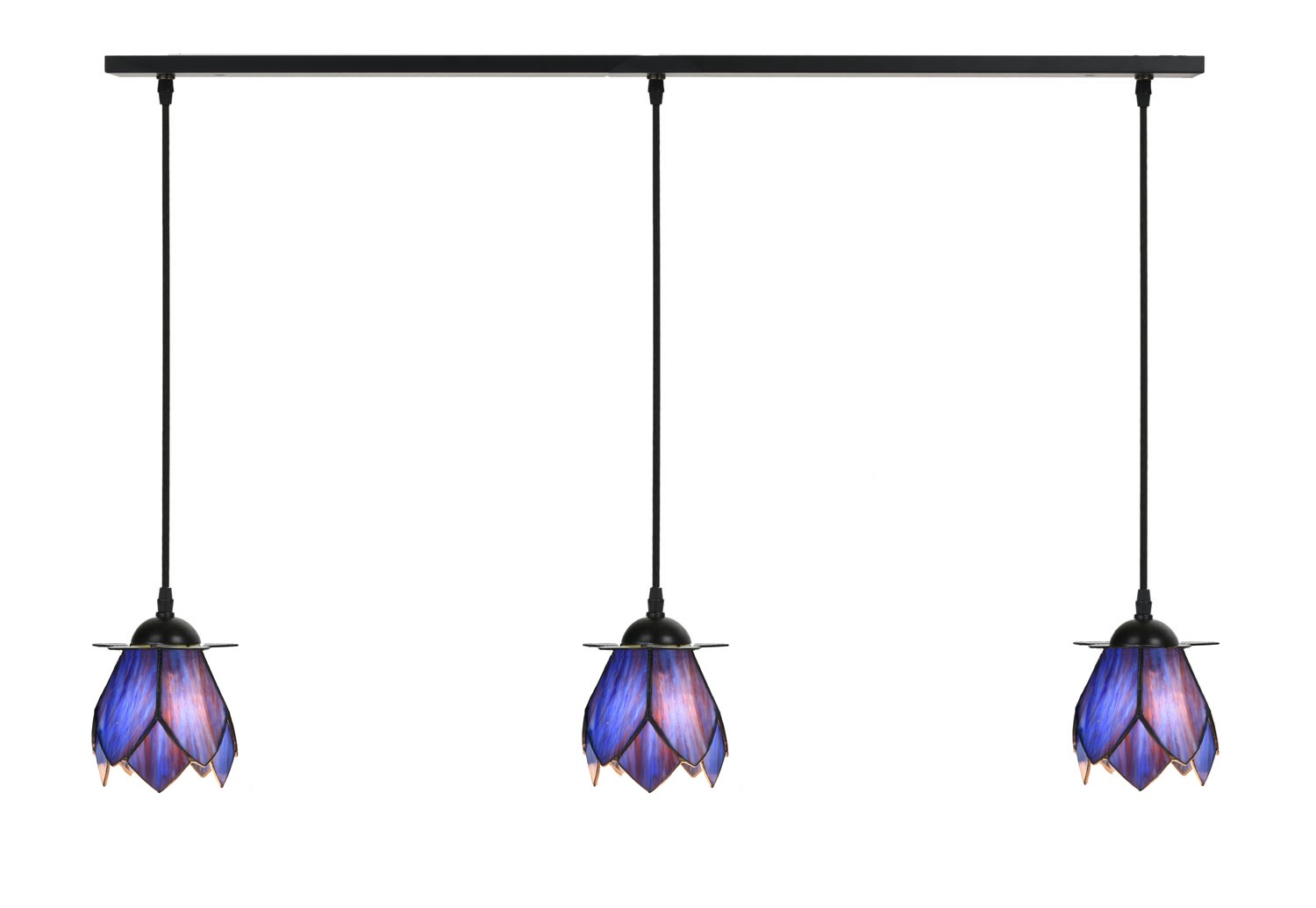 3 pieces Blue Lotus on ceiling beam