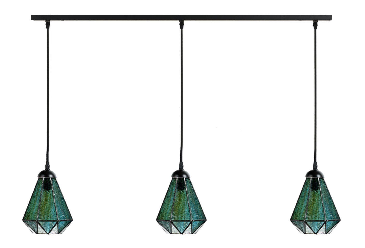 3 x Tiffany Arata Green on ceiling beam