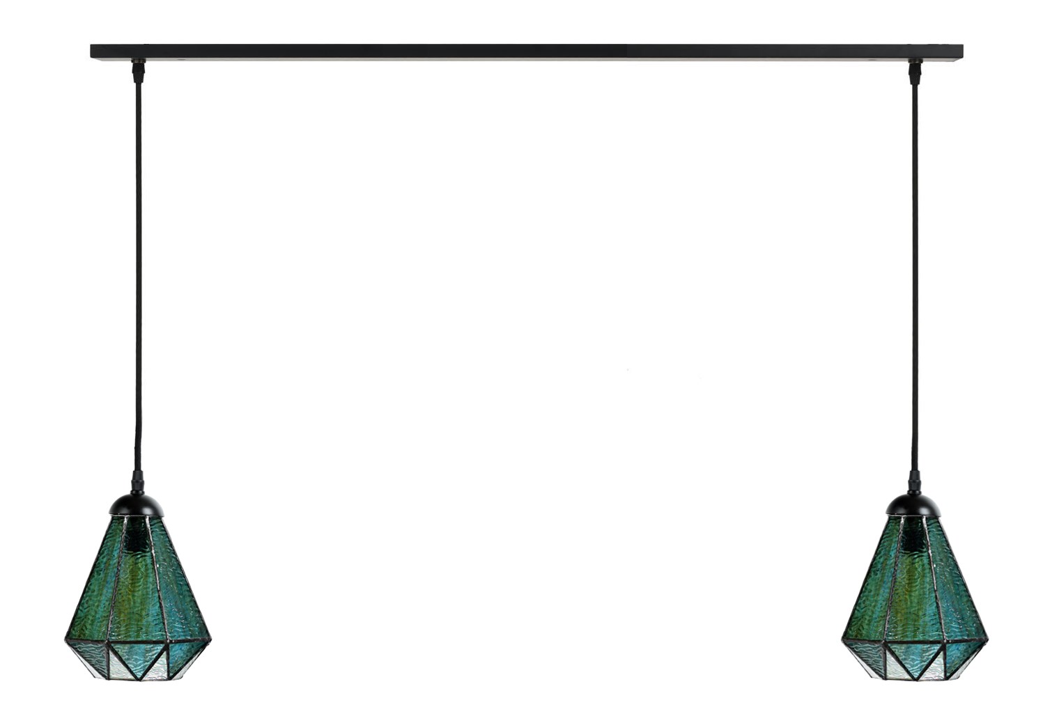 2 x Tiffany Arata Green on ceiling beam