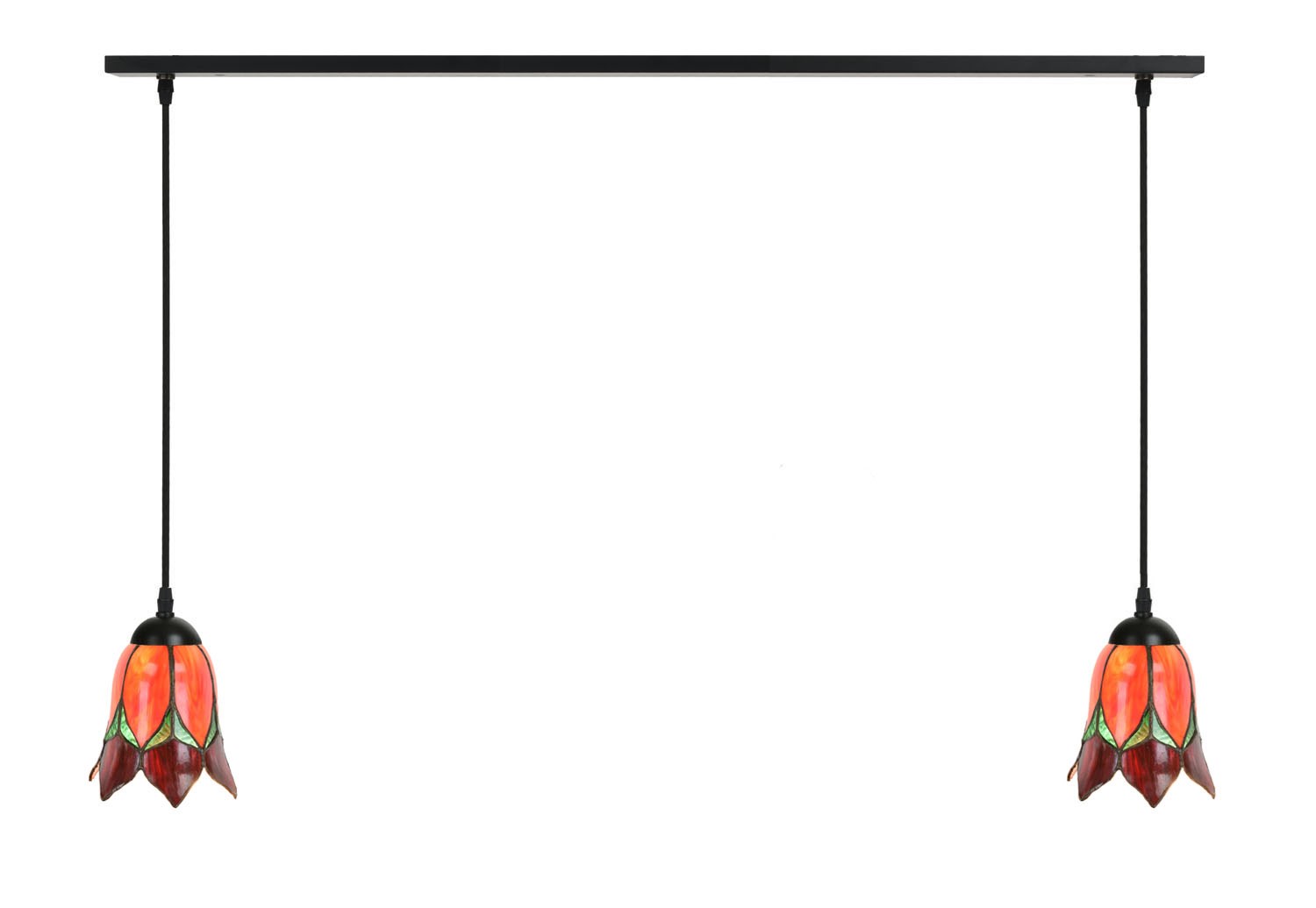 2 x Tiffany Lovely Flower Red on ceiling beam
