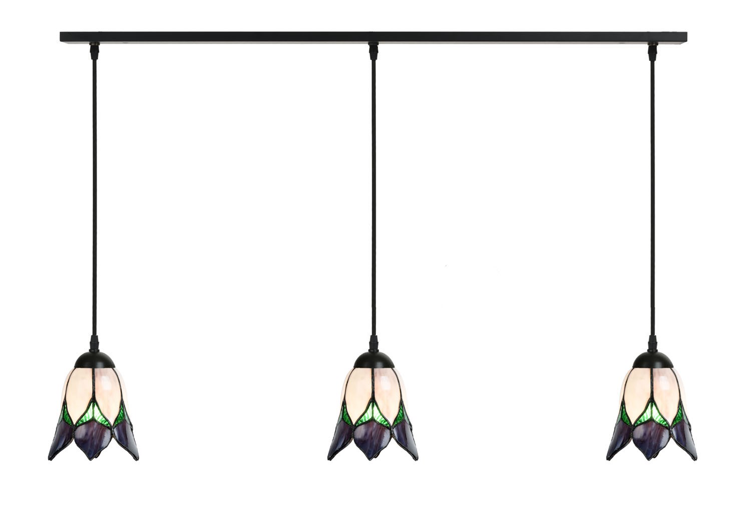 3 x Tiffany Lovely Flower Purple on ceiling beam