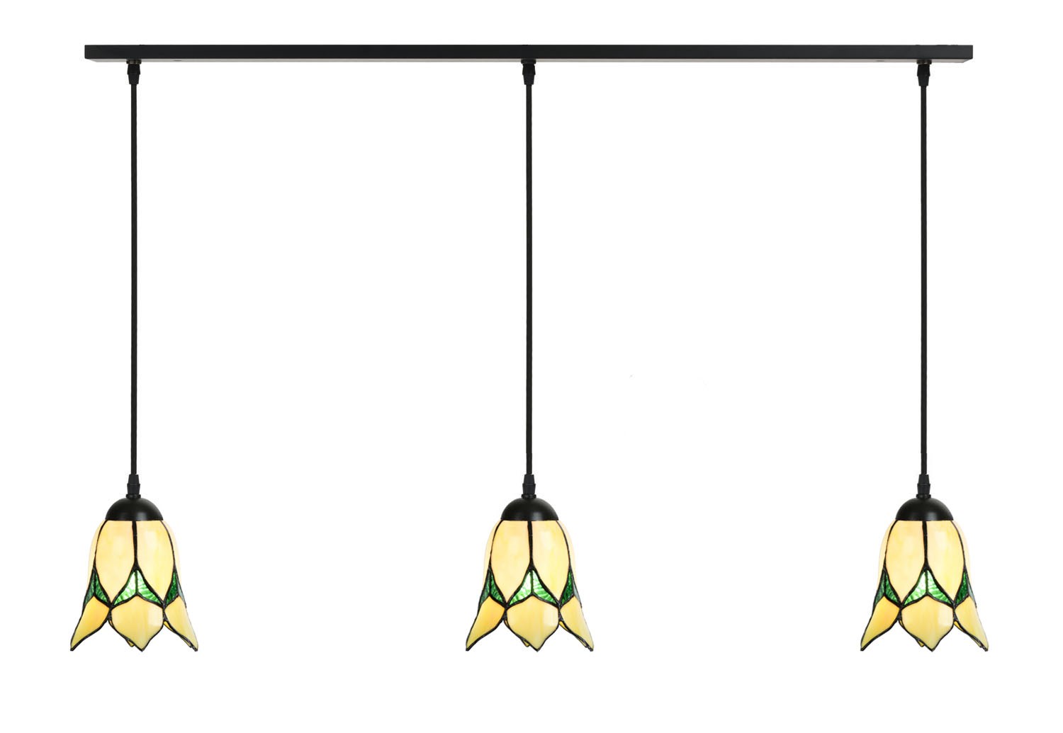 3 x Tiffany Lovely Flower Yellow on ceiling beam