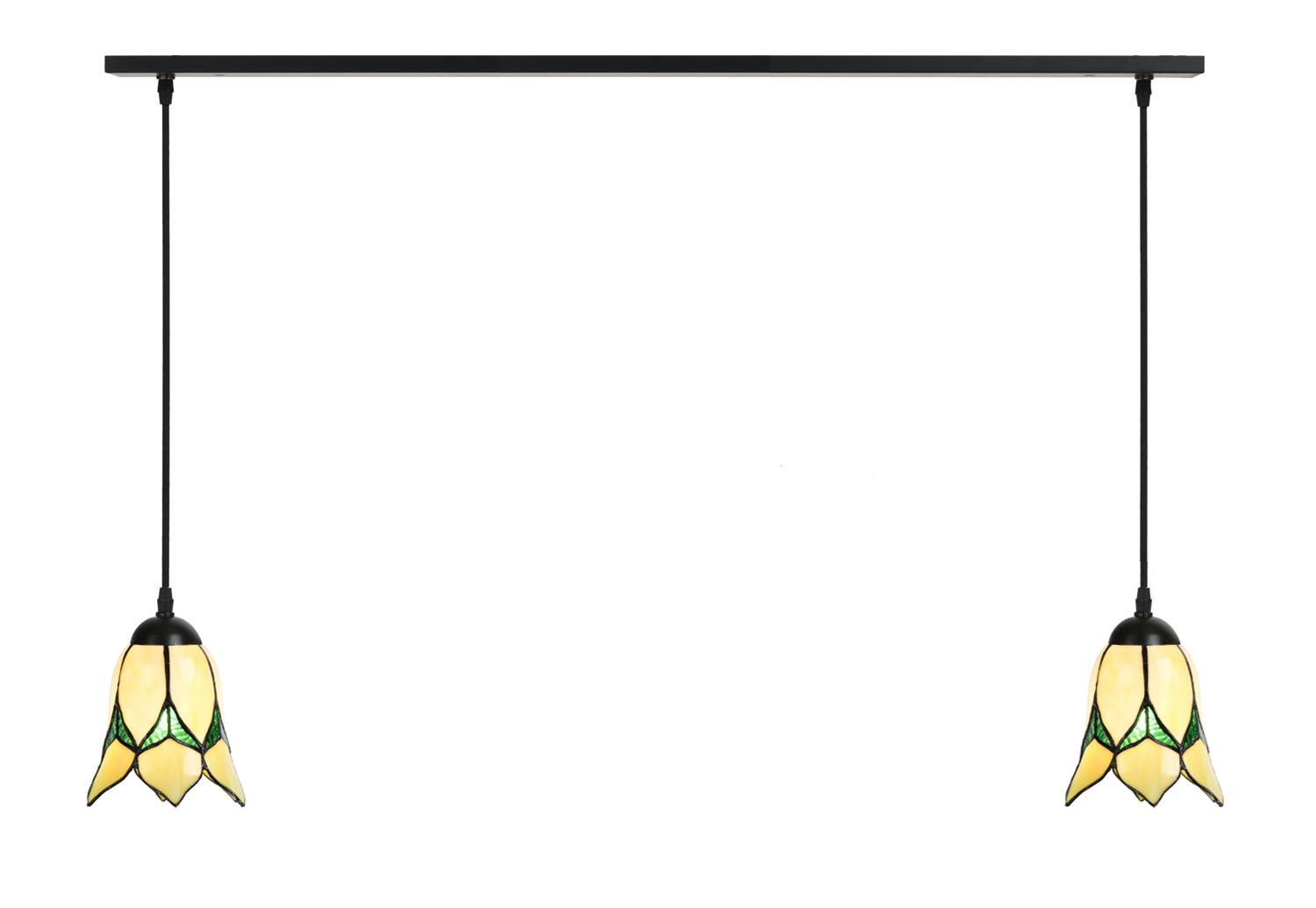 2 x Tiffany Lovely Flower Yellow on ceiling beam