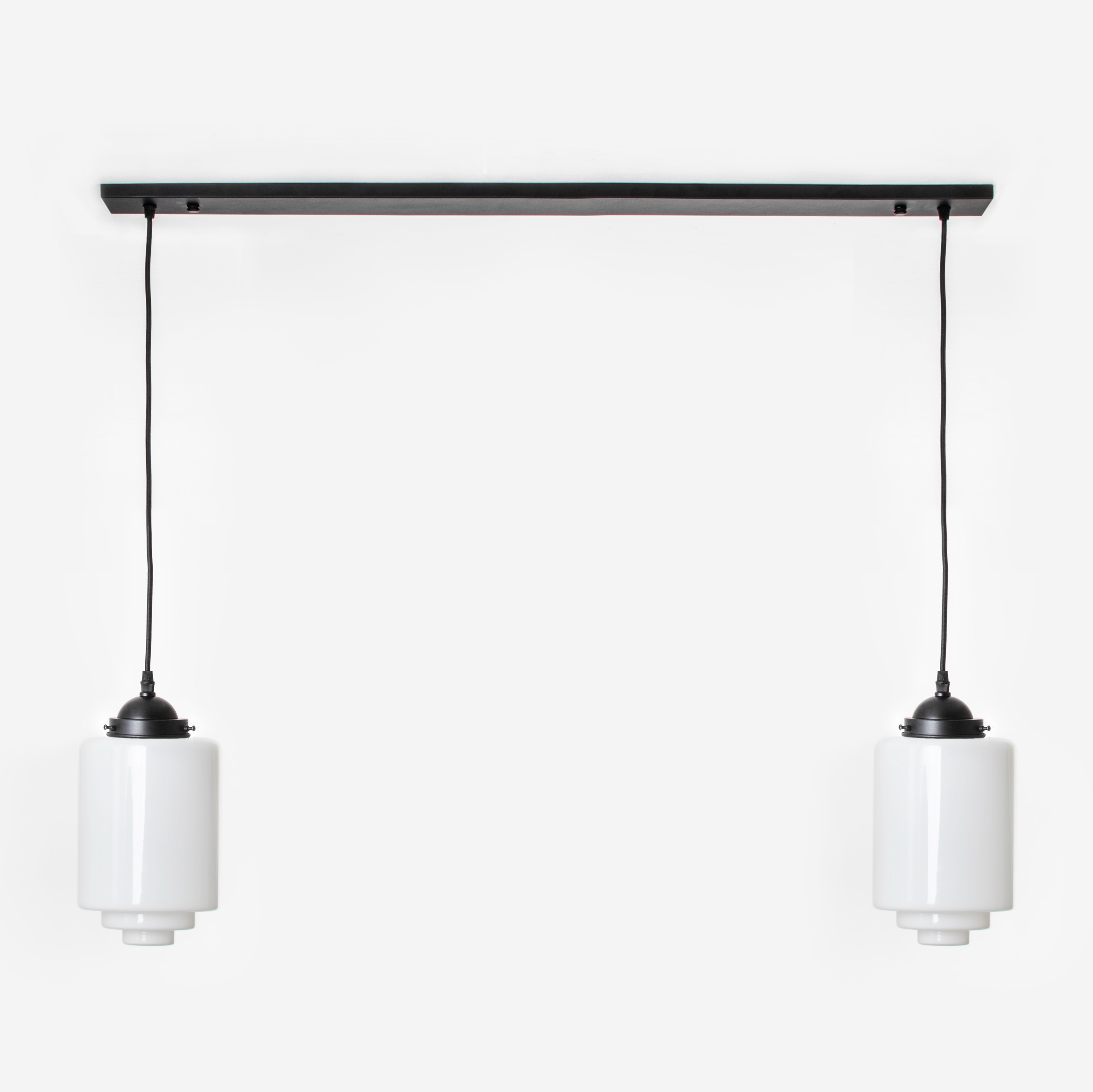 2 x Getrapte Cilinder Medium on ceiling beam Moonlight