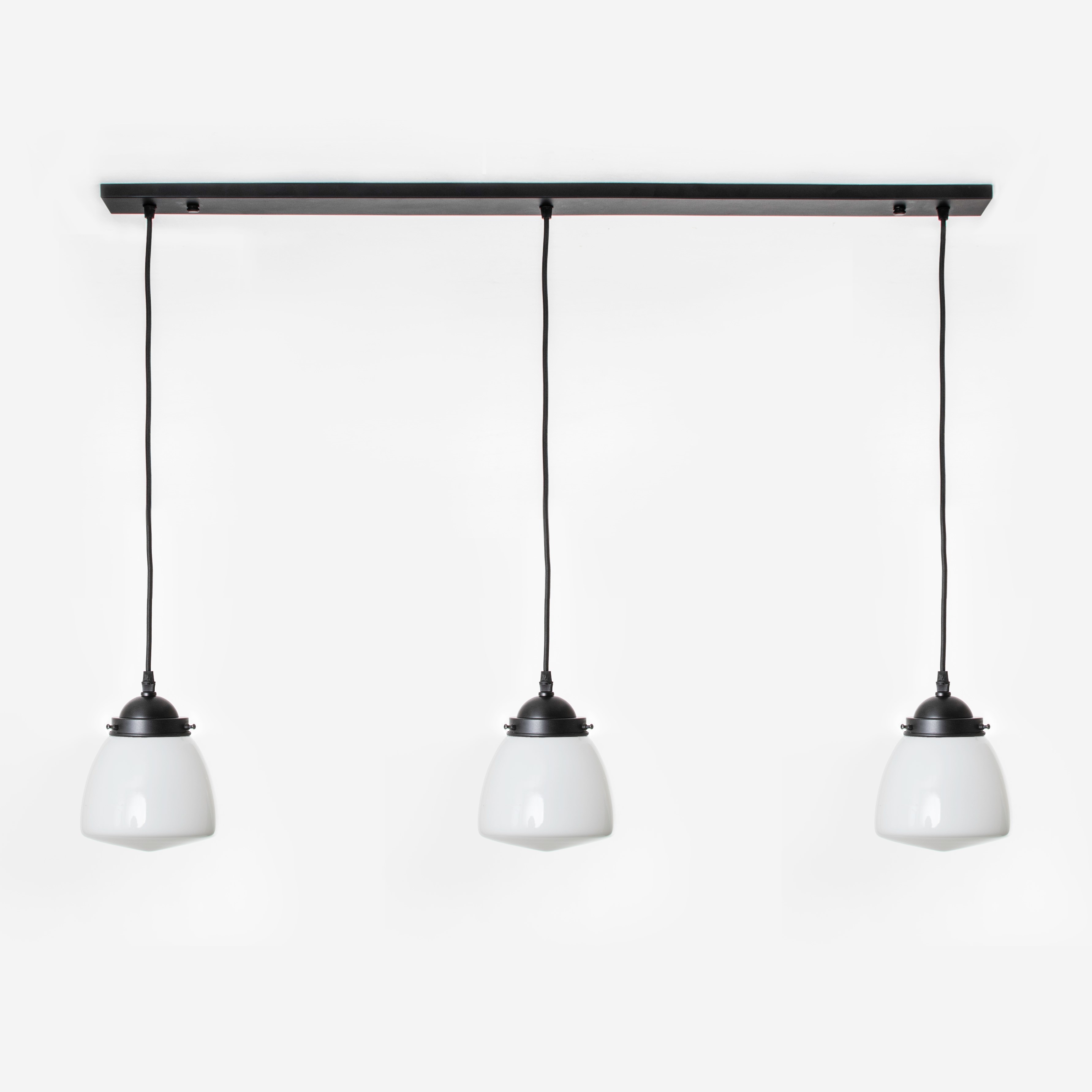 3 x Schoolbol Small on ceiling beam Moonlight