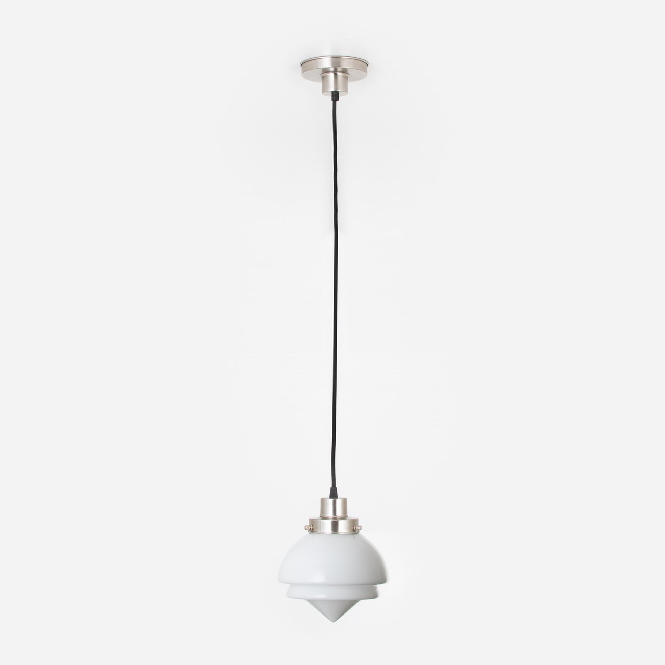 Hanging lamp on cord Small Pointy 20's Matt nickel