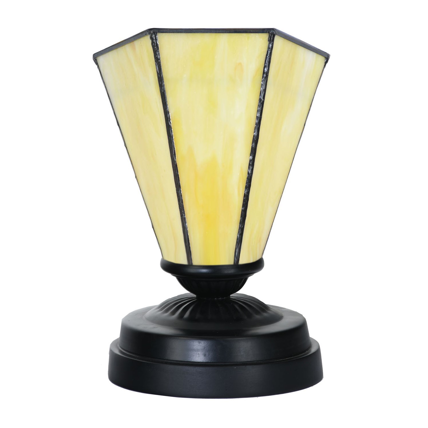 Tiffany low table lamp black with Narcissus