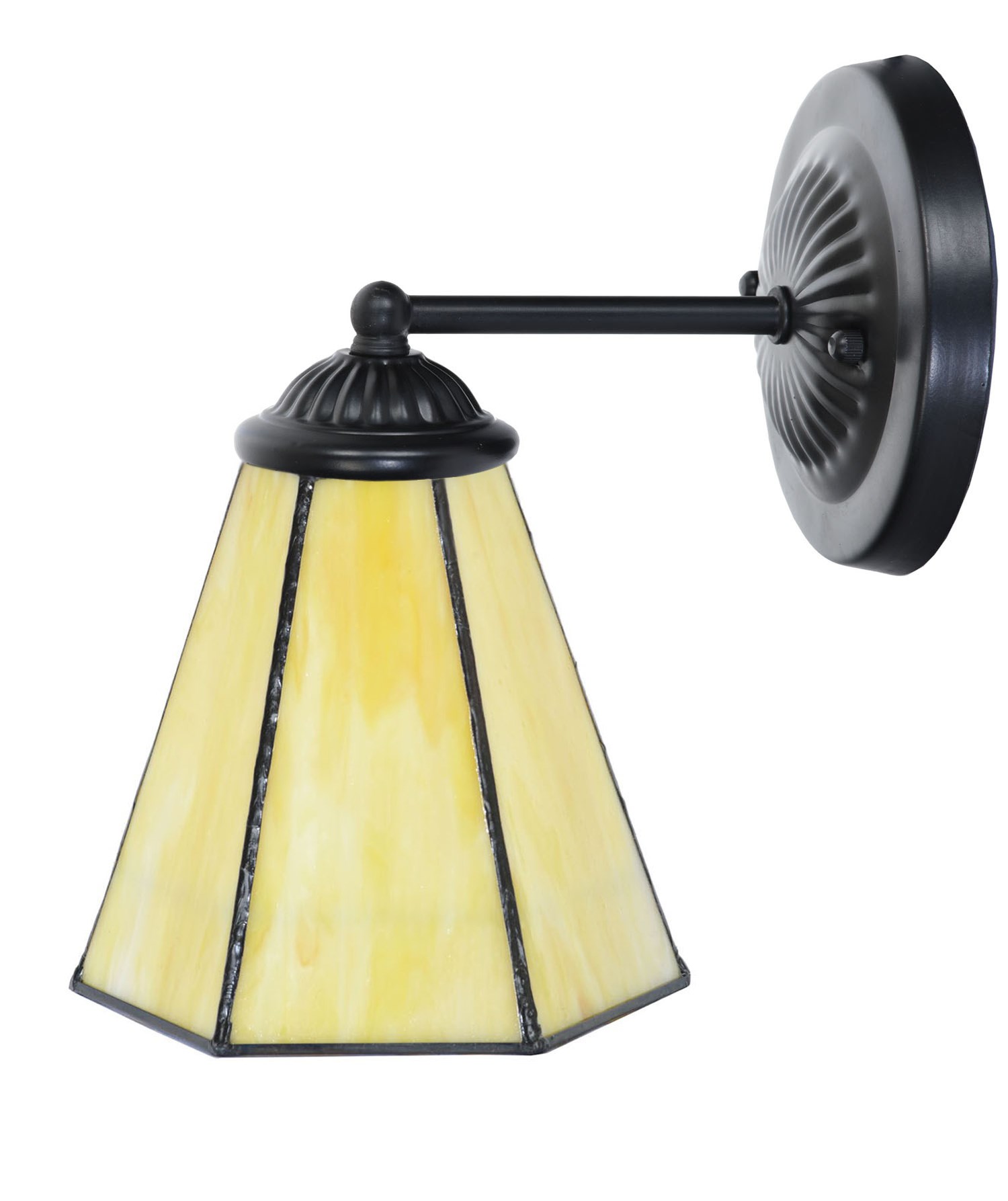 Tiffany wall lamp black with Narcissus