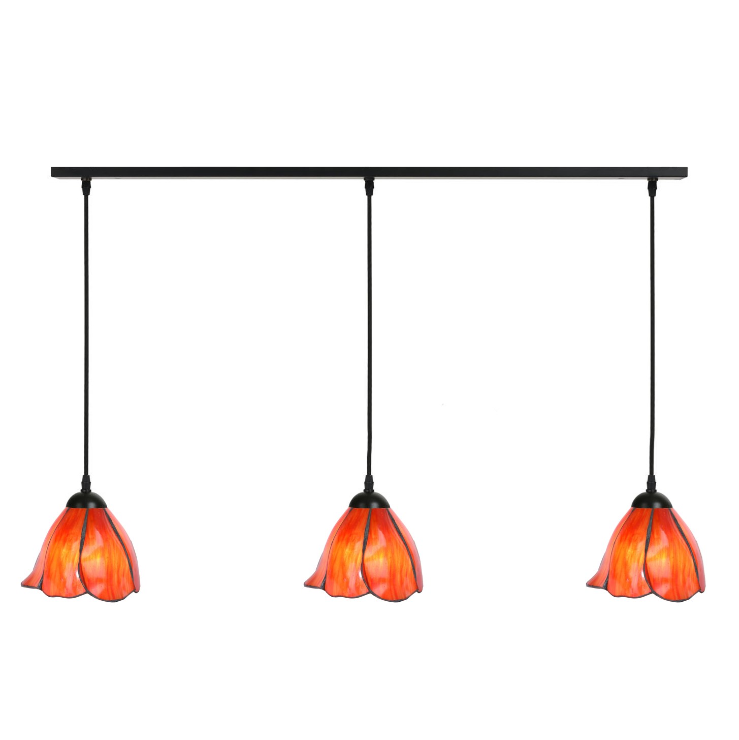 3 x Tiffany Tender Poppy on ceiling beam
