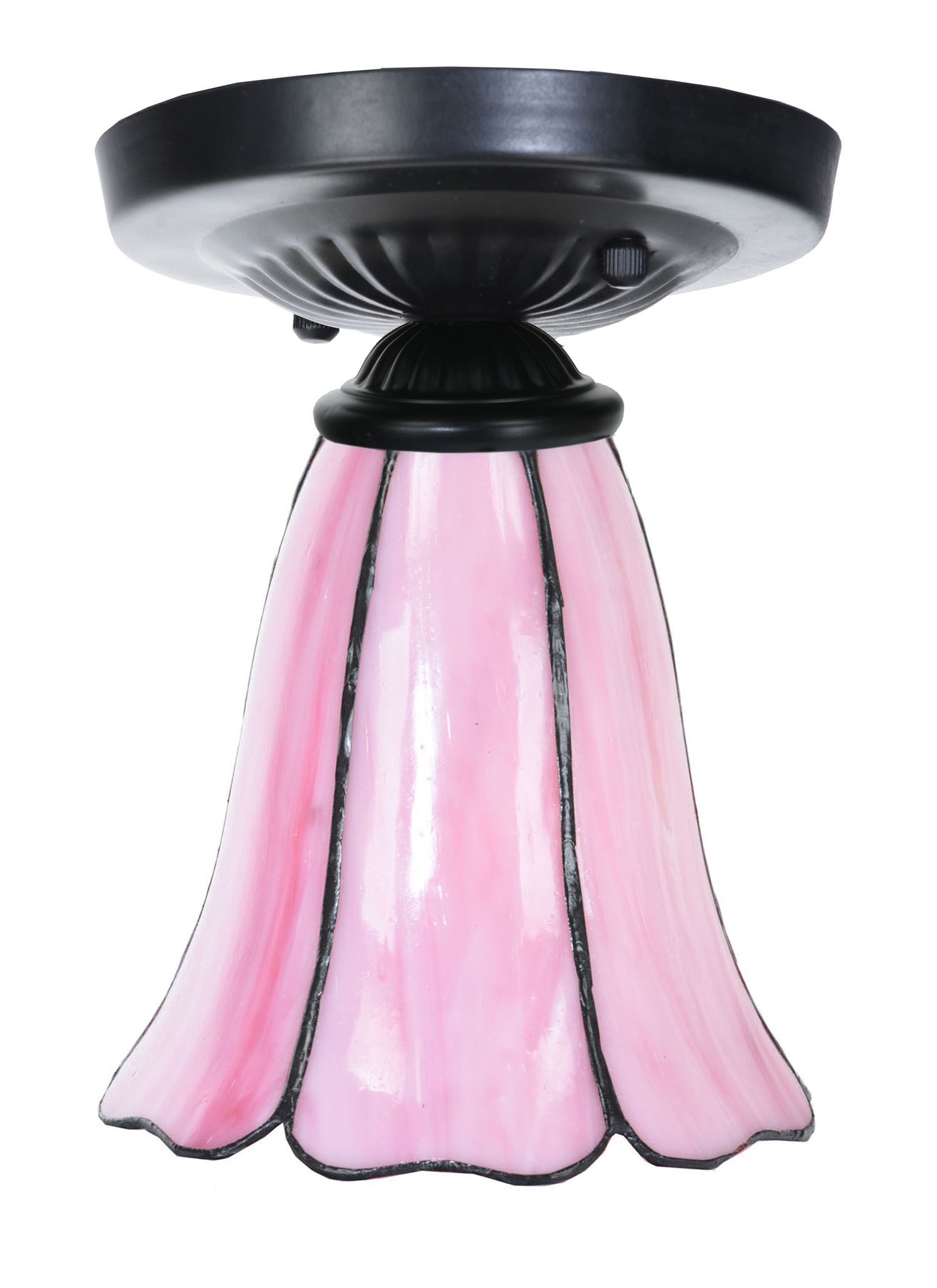 Tiffany ceiling lamp black with Liseron Pink