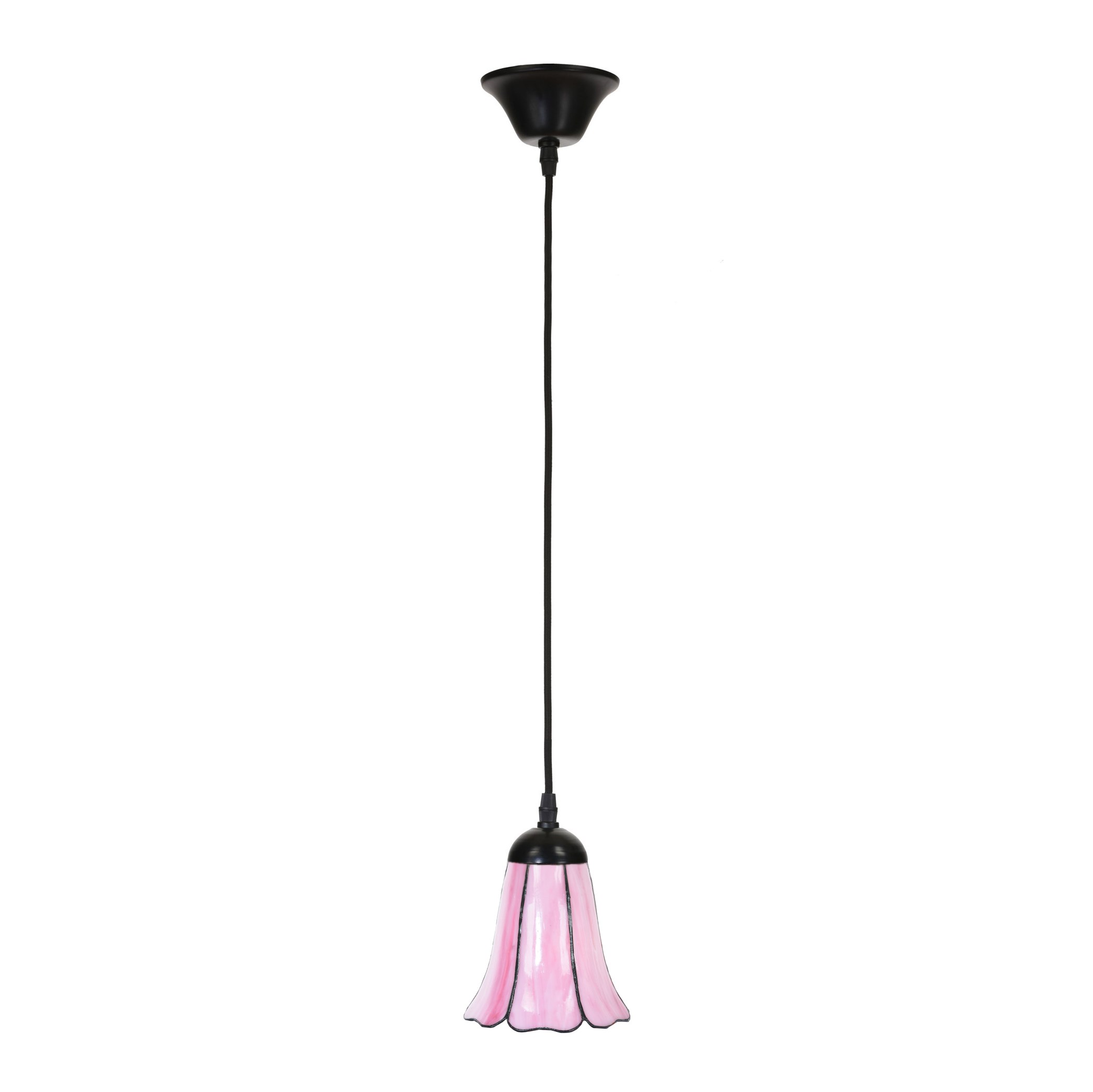 Tiffany Hanging Lamp on a cord Liseron Pink