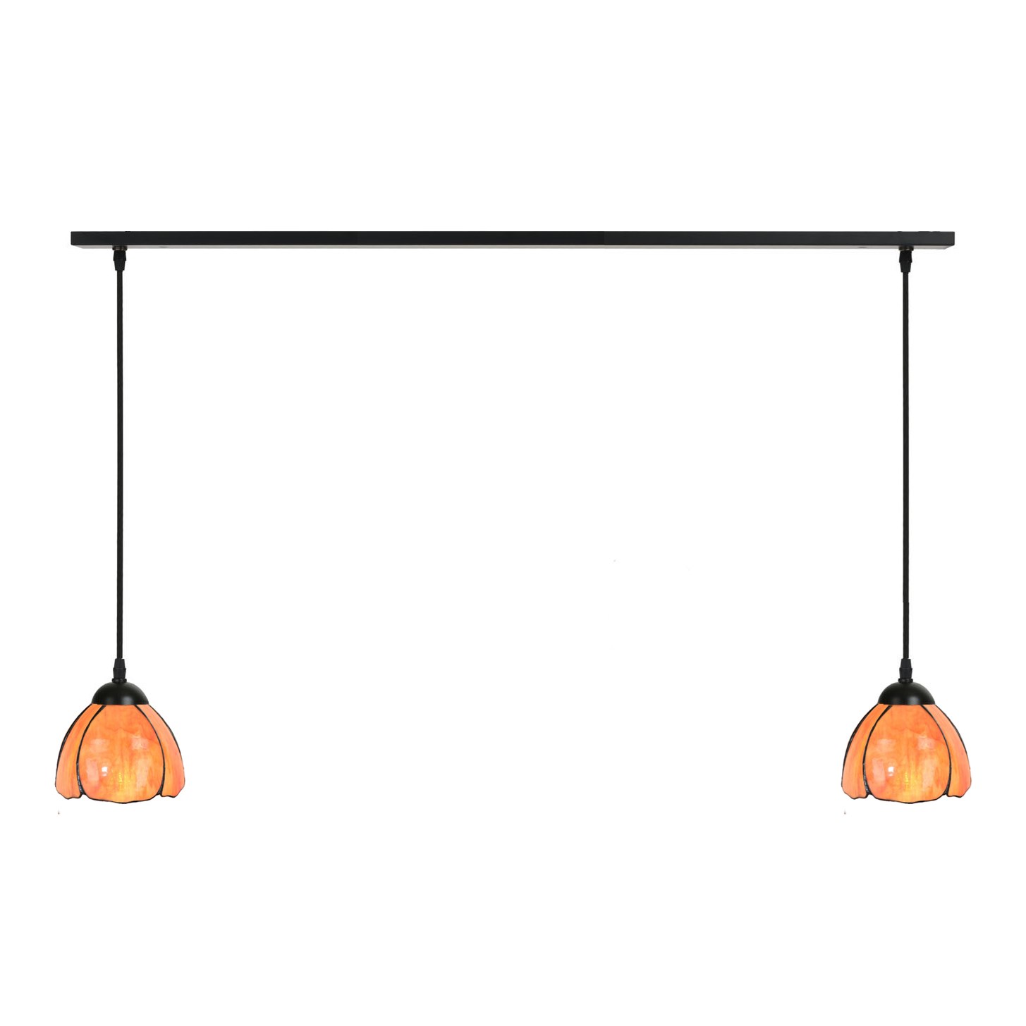 2 x Tiffany Tulipa on ceiling beam