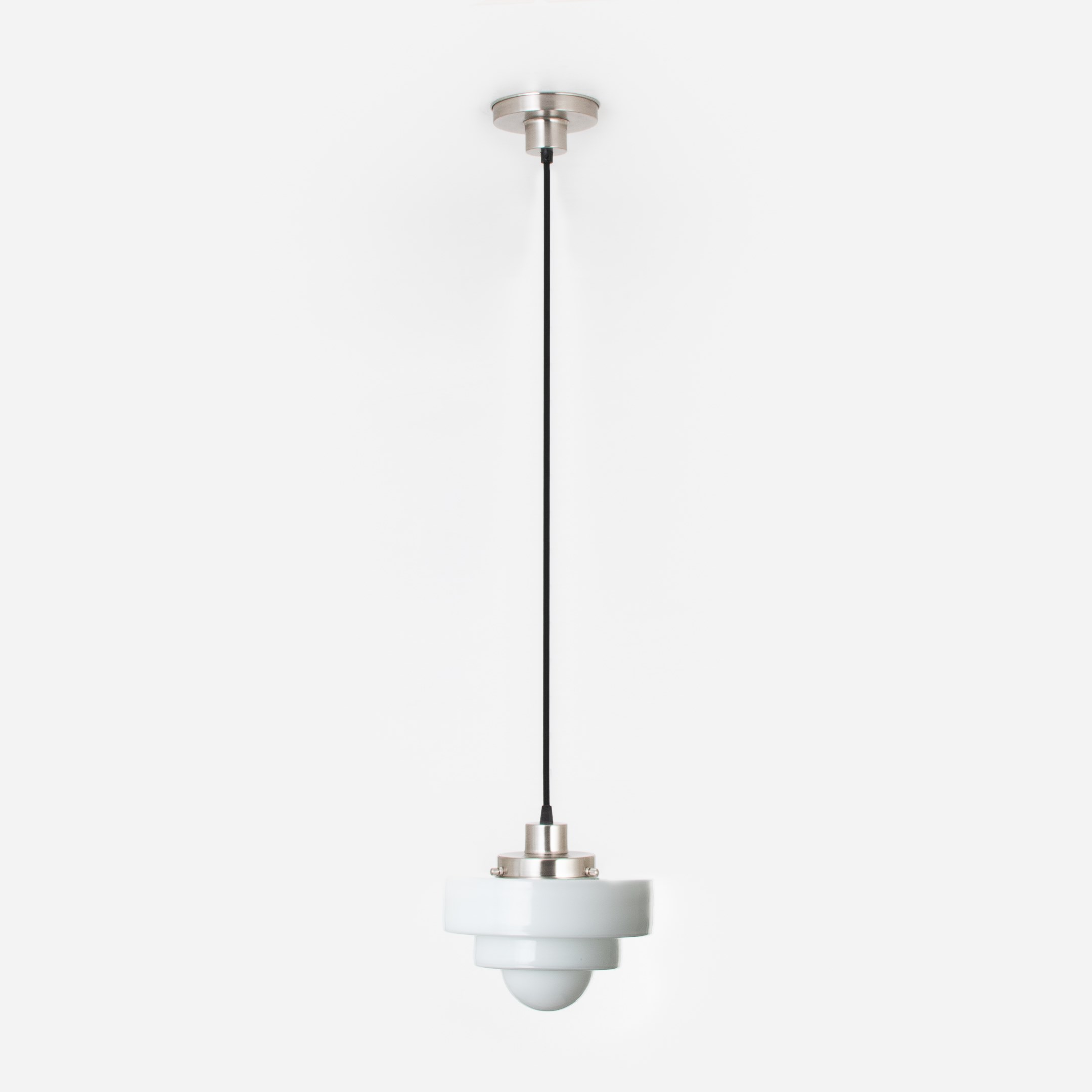 Hanging lamp on cord Lorm 20's Matt nickel