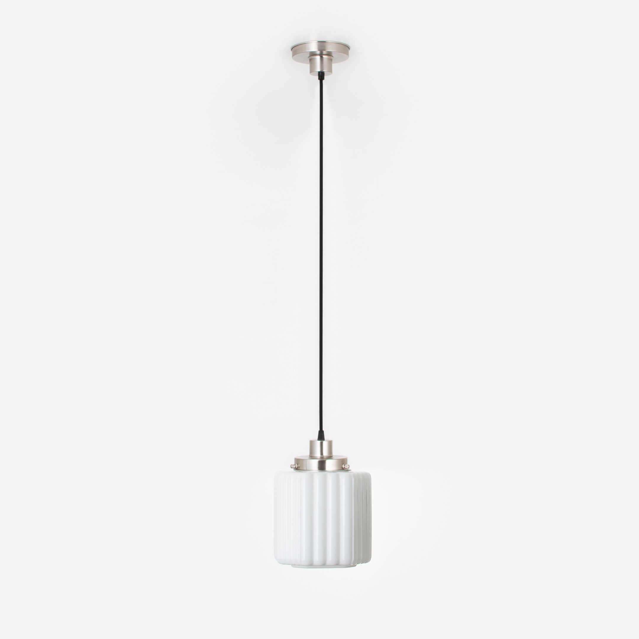 Hanging lamp on cord Thalia 20's Matt nickel