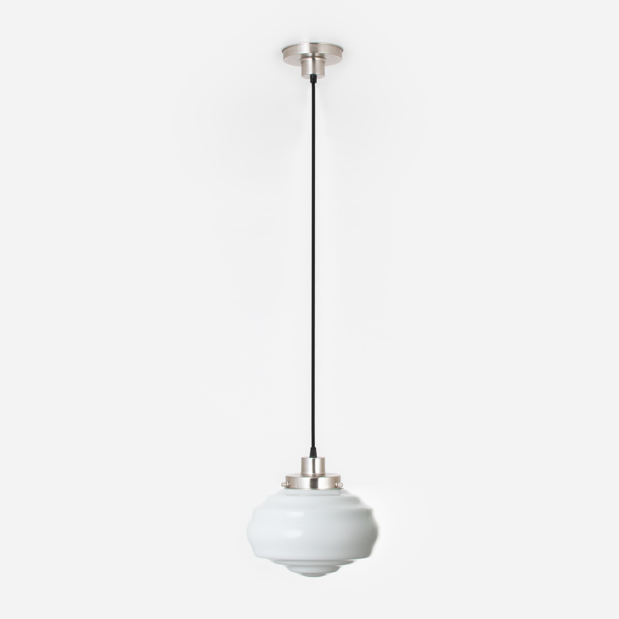 Hanging lamp on cord Alphonse 20's Matt nickel