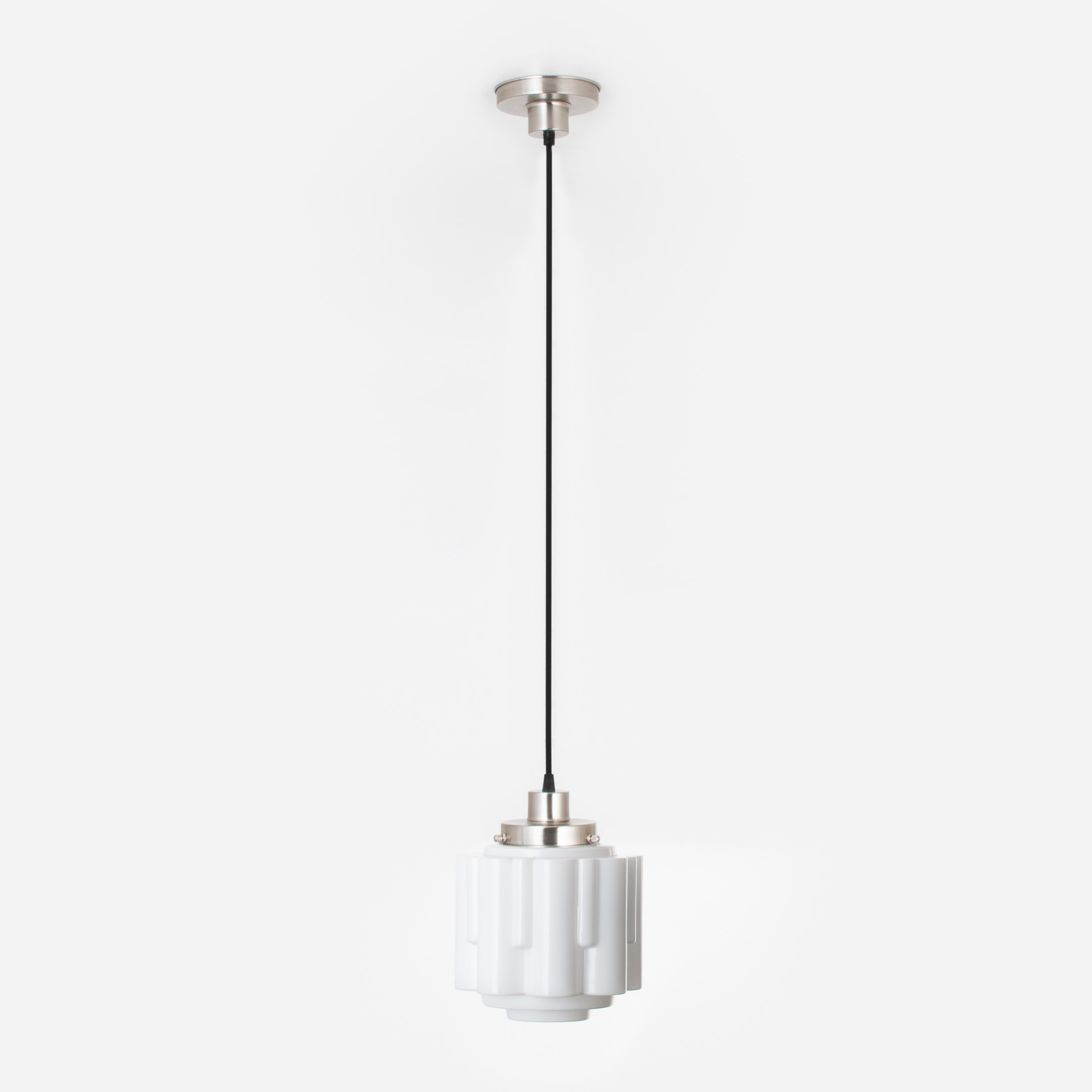 Hanging lamp on cord Circle 20's Matt nickel