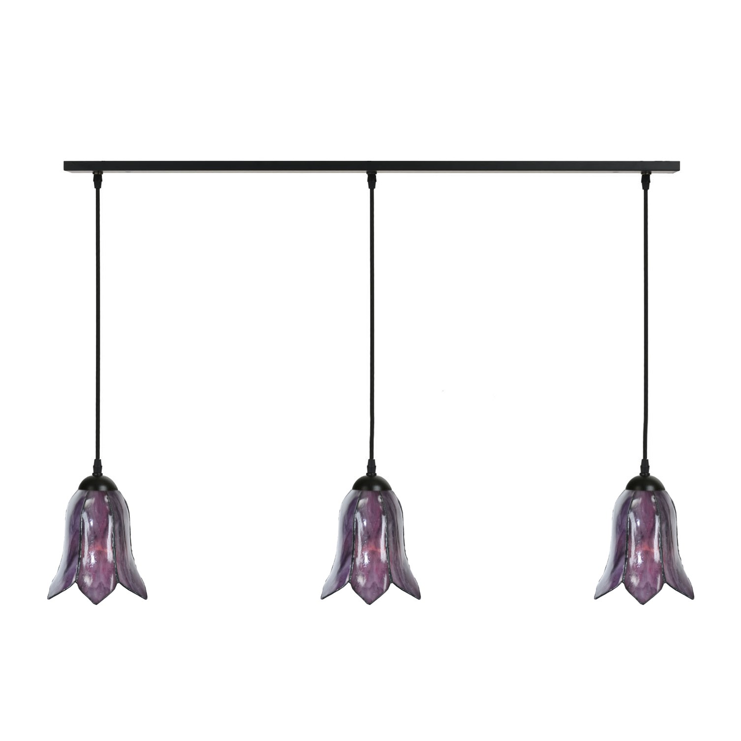 3 x Tiffany Gentian Purple on ceiling beam