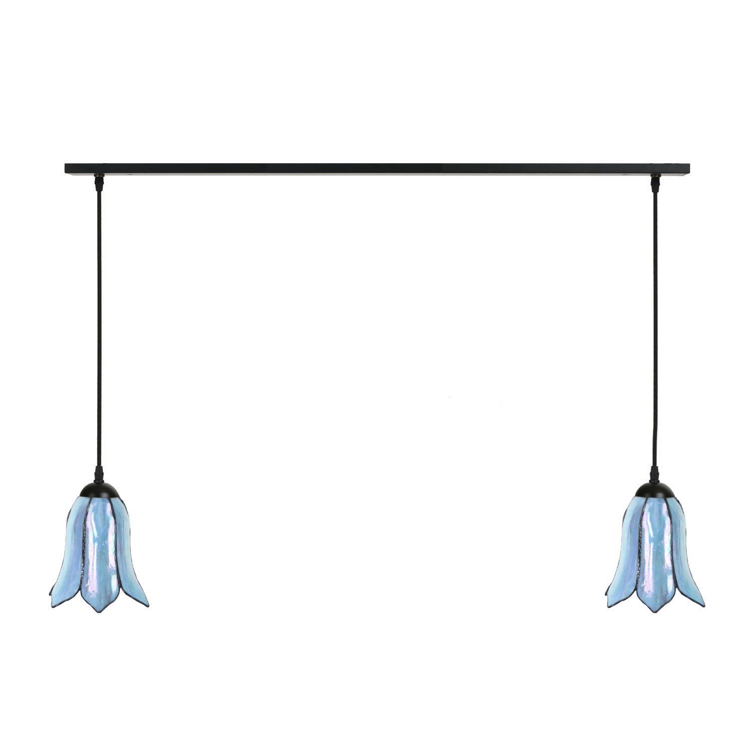 2 x Tiffany Gentian Blue on ceiling beam