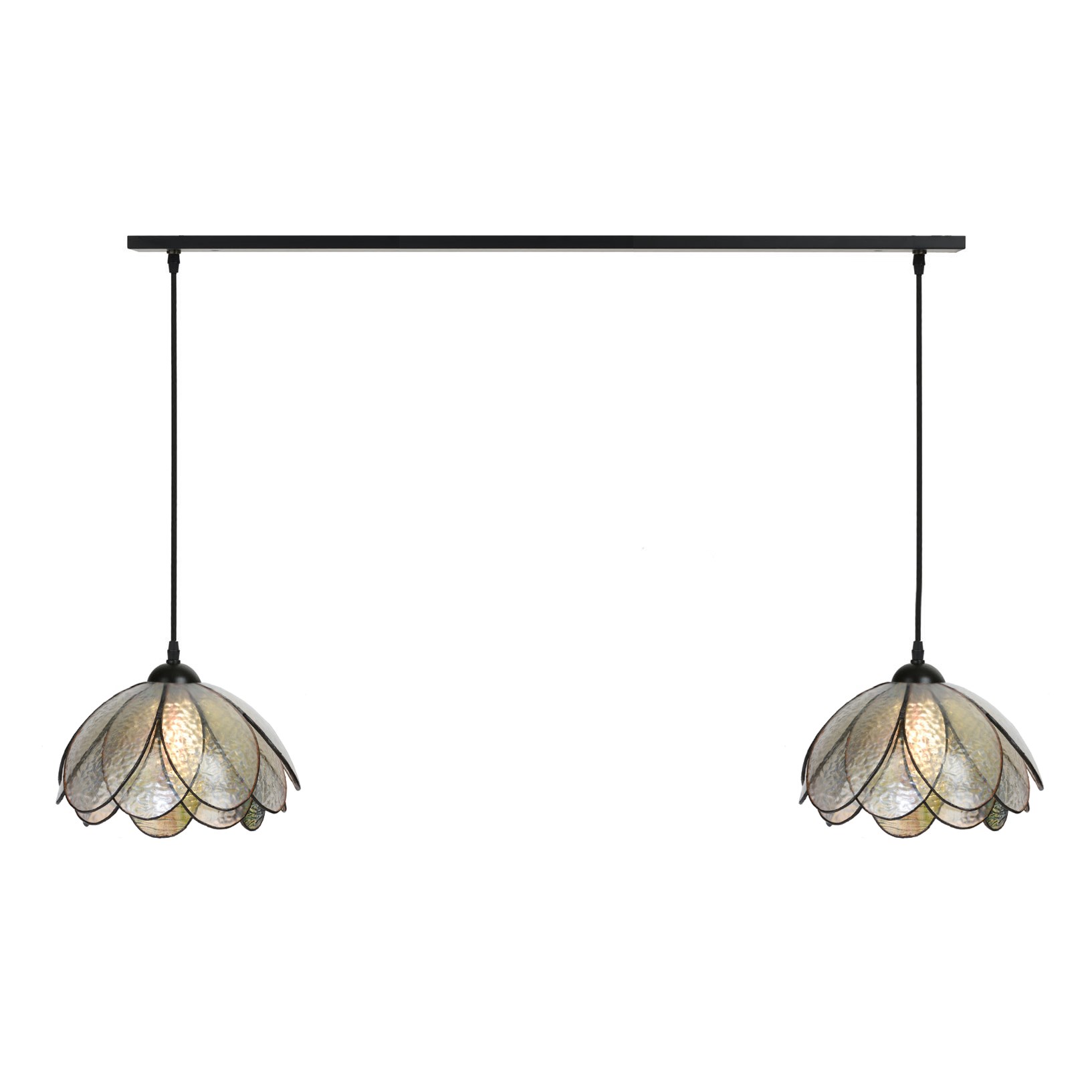 2 x Tiffany Sparkling Peony on ceiling beam
